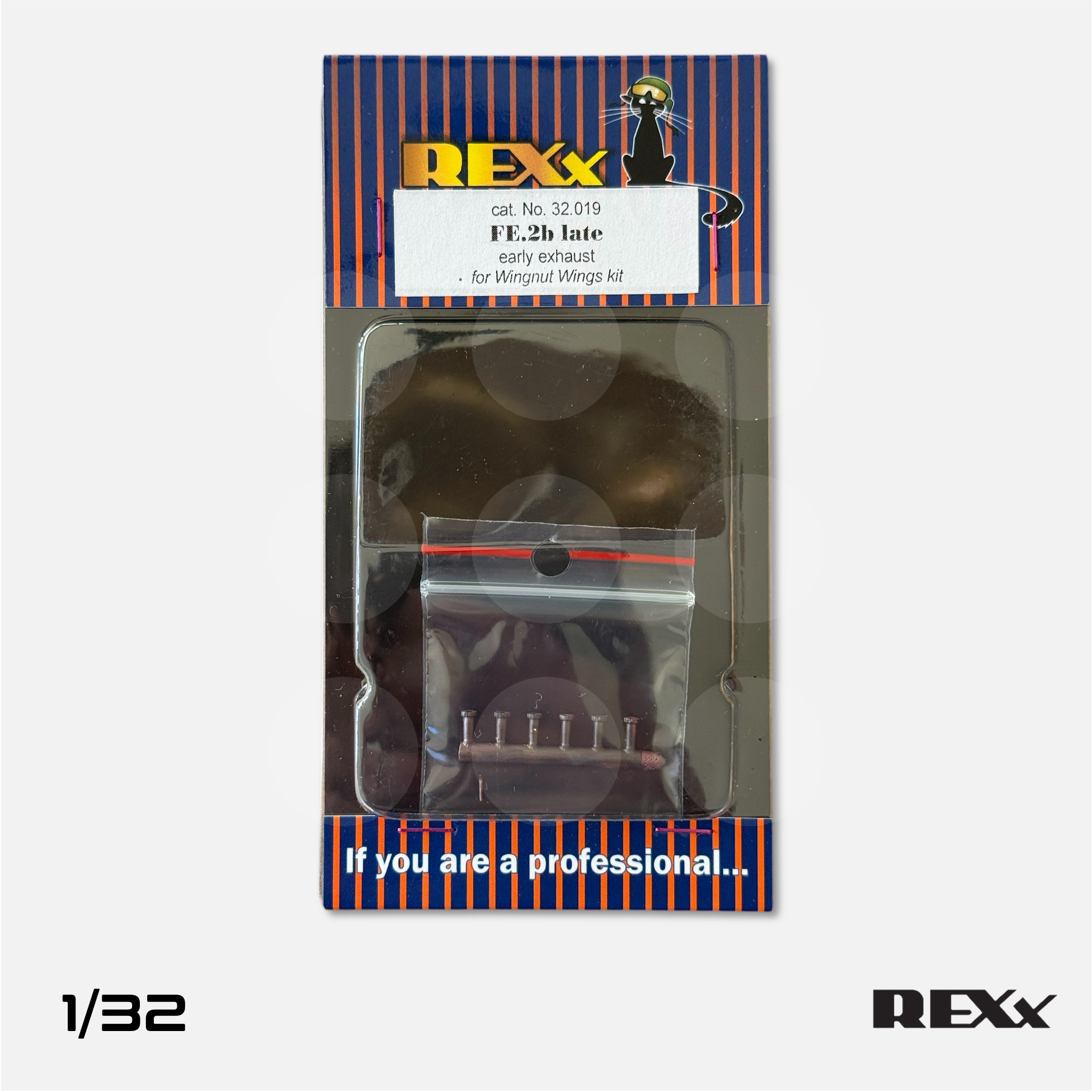 REXx Exhausts - Fe.2b Early exhaust for Wingnut Wings - 1/32 scale - REXX-32019 - Gothaforce