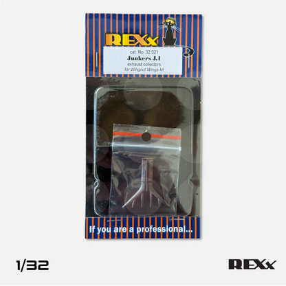REXx Exhausts - Junkers J.1 Double exhaust for Wingnut Wings - 1/32 scale - REXX-32021 - Gothaforce