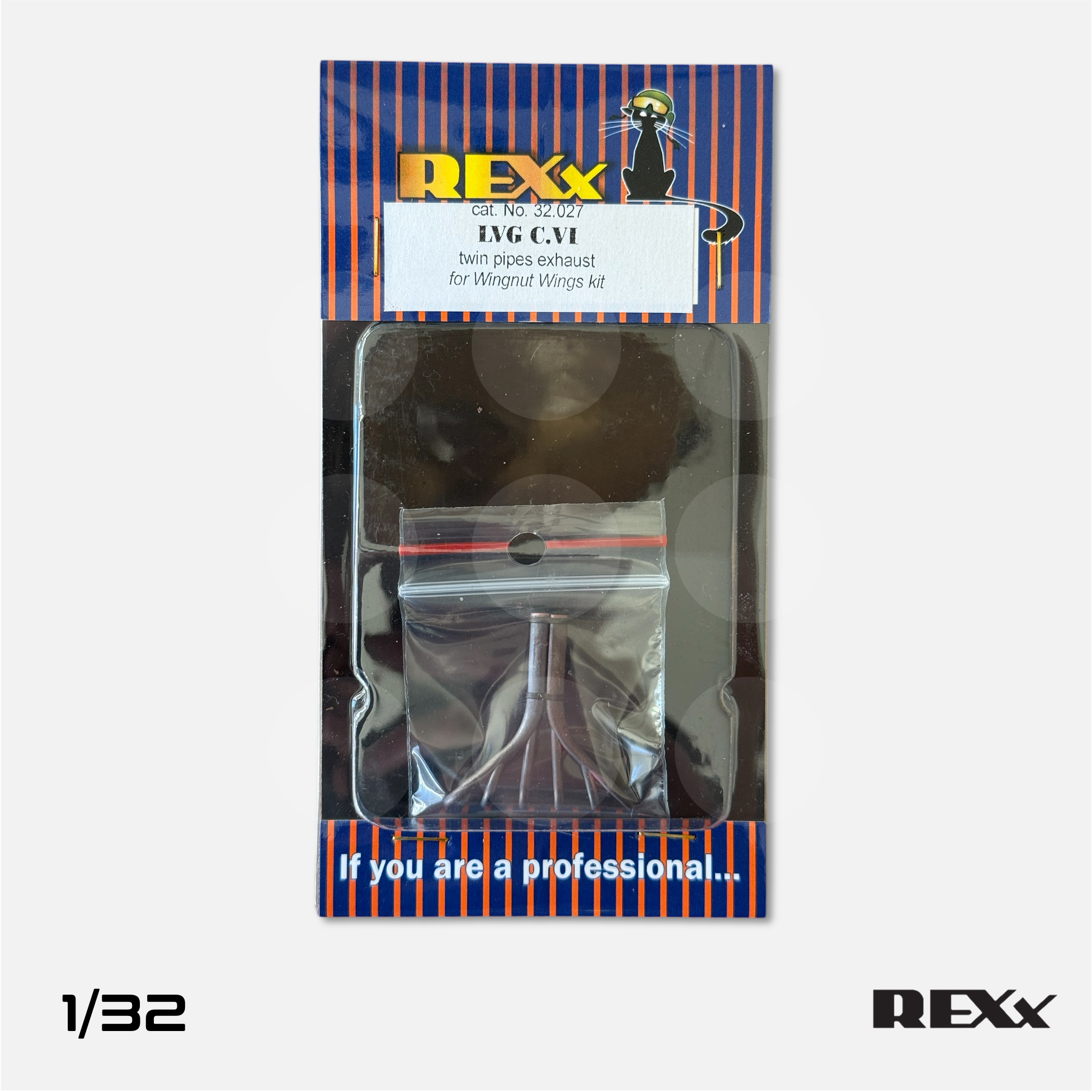 REXx Exhausts - LVG C.VI double exhaust for Wingnut Wings - 1/32 scale - REXX-32027 - Gothaforce