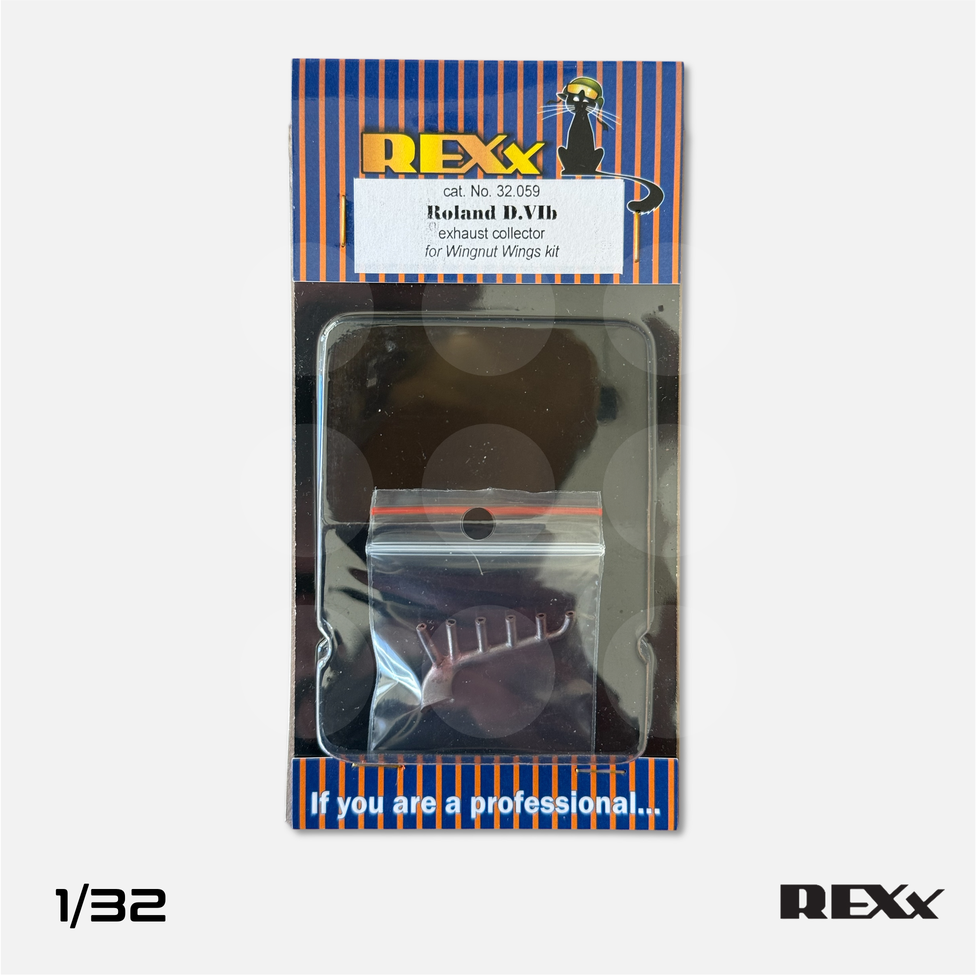 REXx Exhausts - Roland D.VIb exhaust for Wingnut Wings - 1/32 scale - REXX-32059 - Gothaforce