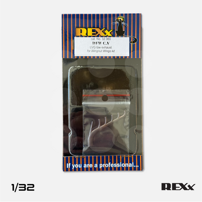 REXx Exhausts - DFW C.V low exhaust for Wingnut Wings - 1/32 scale - REXX-32060 - Gothaforce