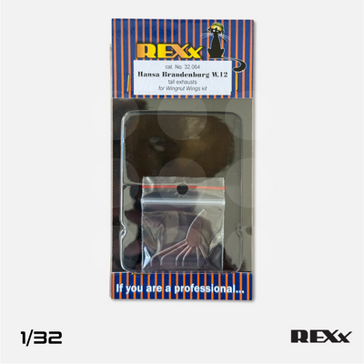 REXx Exhausts - Hansa-Brandenburg W.12 Tall exhausts for Wingnut Wings - 1/32 scale - REXX-32064 - Gothaforce