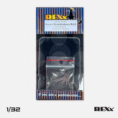 REXx Exhausts - Hansa-Brandenburg W.12 Short exhausts for Wingnut Wings - 1/32 scale - REXX-32065 - Gothaforce