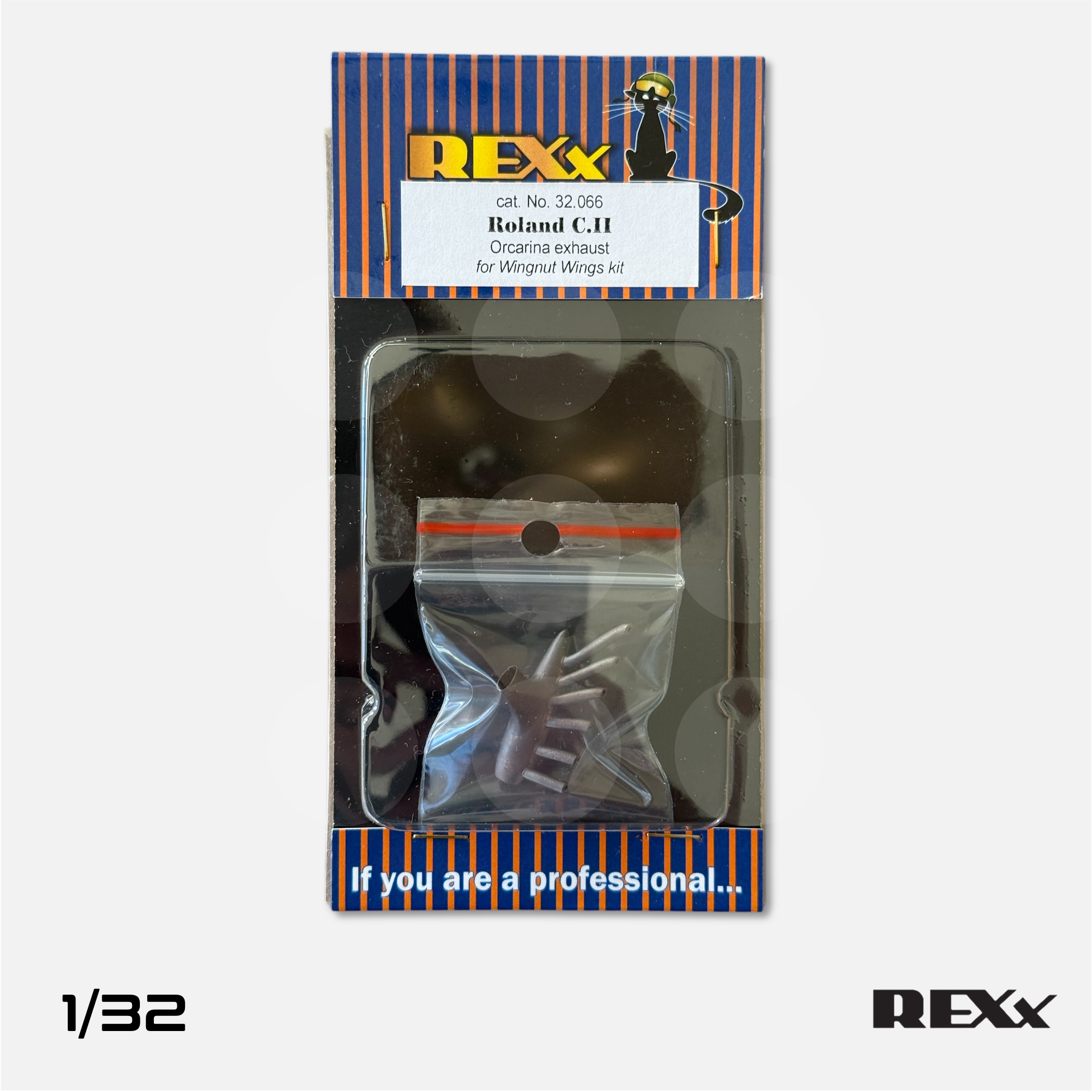 REXx Exhausts - Roland C.II(a) Orcarina exhaust for Wingnut Wings - 1/32 scale - REXX-32066 - Gothaforce
