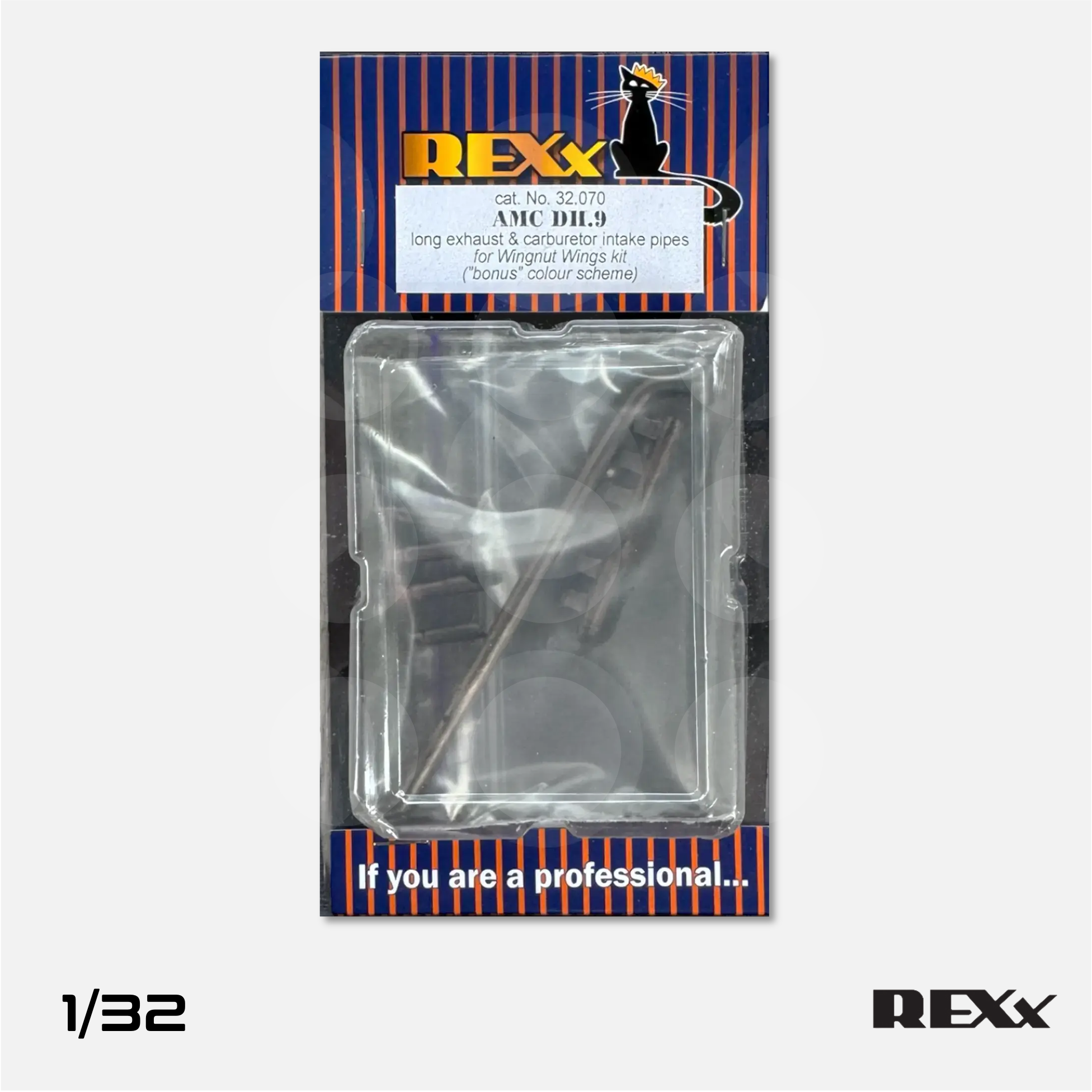 REXx Exhausts - AMC DH.9 Long Exhaust & Carburetor pipes for Wingnut Wings (NZ bonus scheme) - 1/32 scale - REXX-32070 - Gothaforce