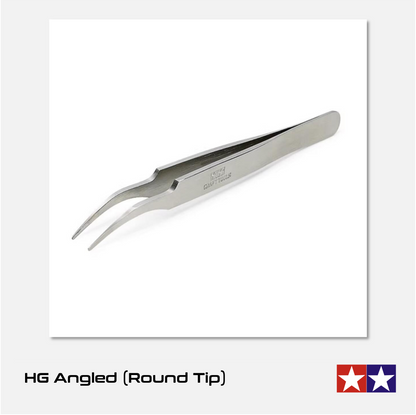 Tamiya - HG Angled Tweezers (Round Tip) - 74108 - Gothaforce