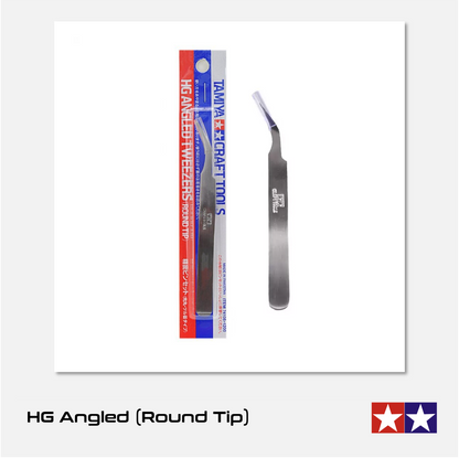 Tamiya - HG Angled Tweezers (Round Tip) - 74108 - Gothaforce