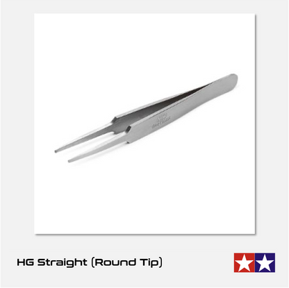 Tamiya - HG Straight Tweezers (Round Tip) - 74109 - Gothaforce