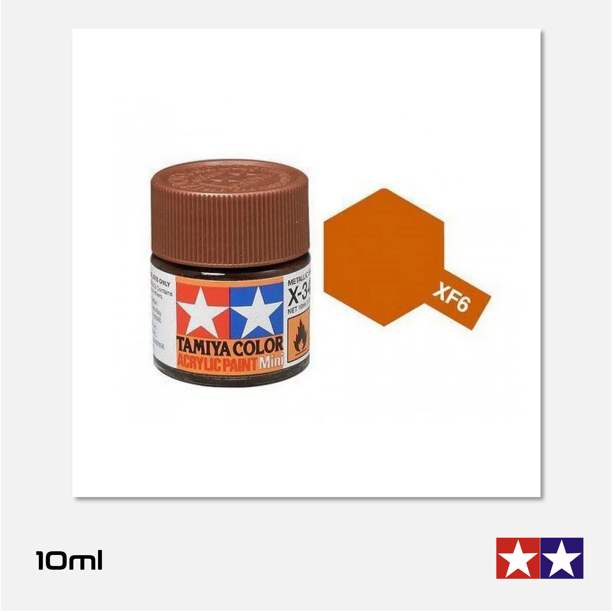 Tamiya - Acrylic Paint Mini - XF-6 Flat Copper - 81706 - Gothaforce
