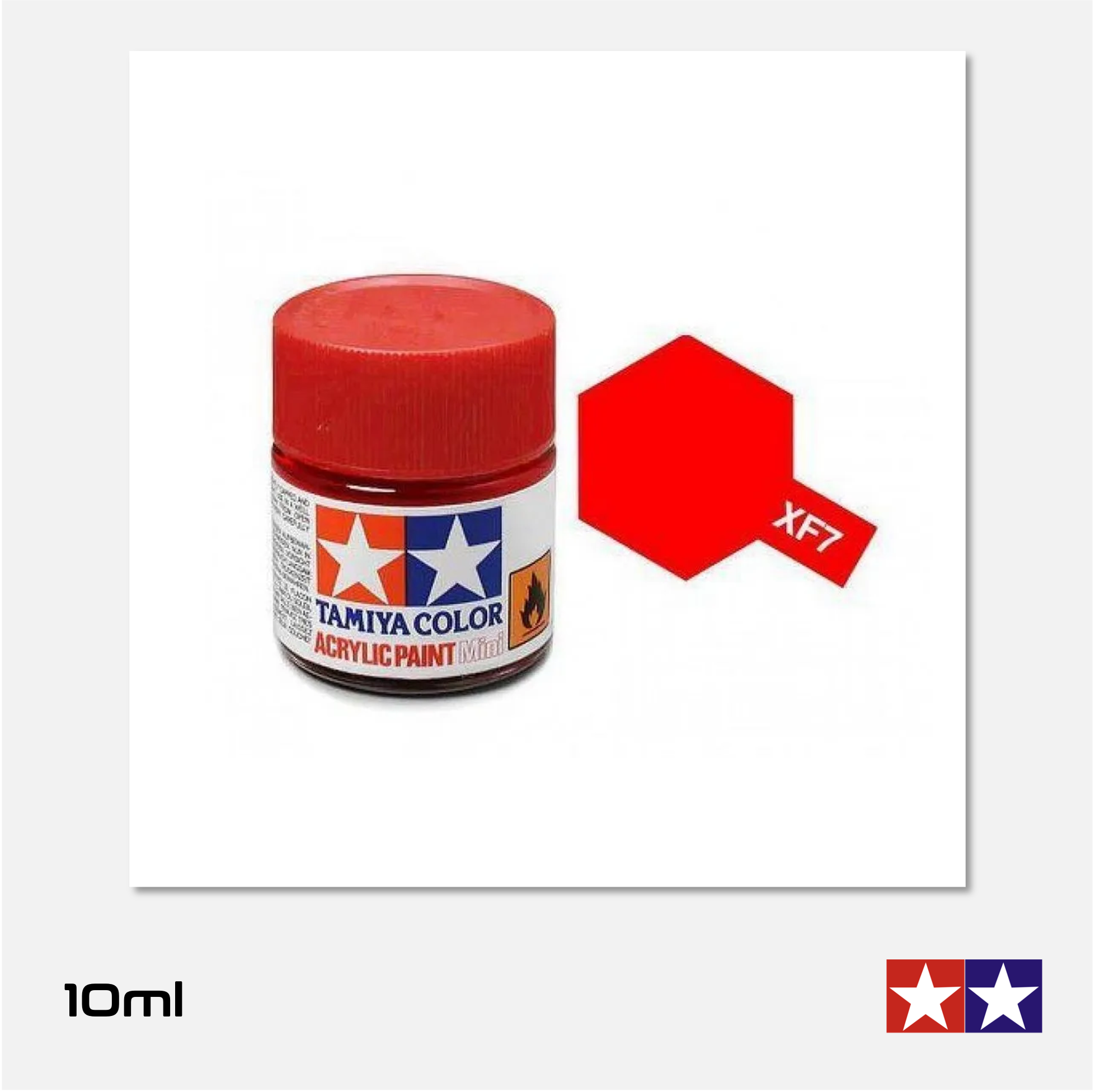 Tamiya - Acrylic Paint Mini - XF-7 Flat Red- 81707 - Gothaforce