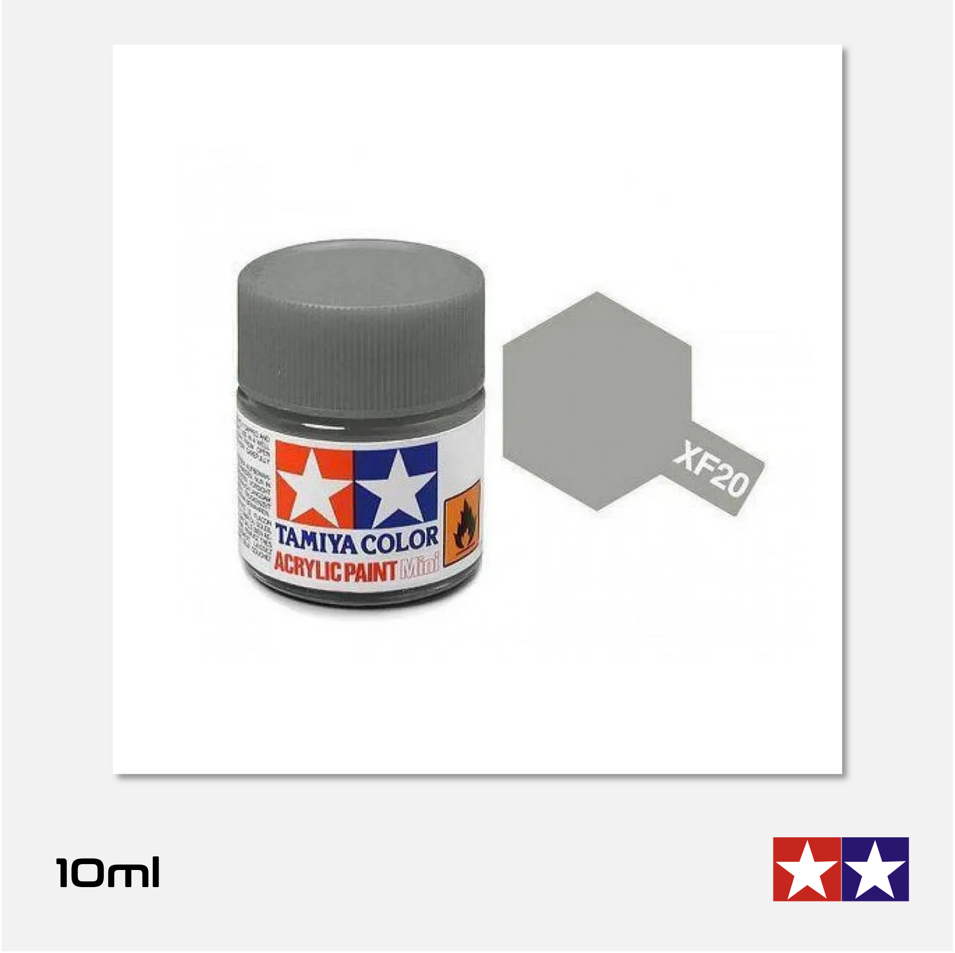 Tamiya - Acrylic Paint Mini - XF-20 Flat Medium Grey - 81720 - Gothaforce