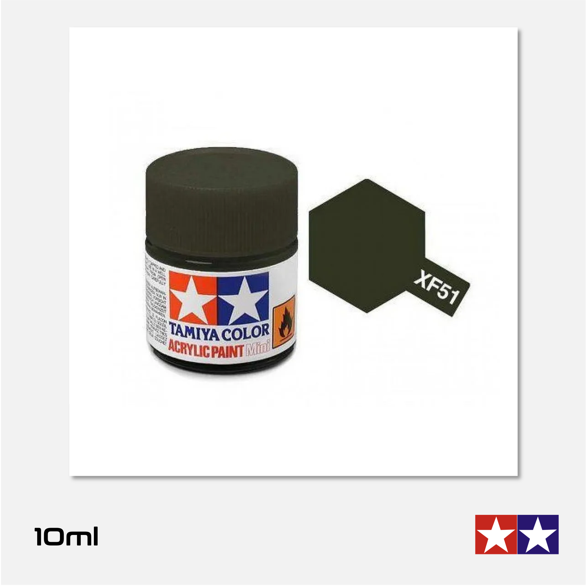 Tamiya - Acrylic Paint Mini - XF-51 Flat Khaki Drab - 81751 - Gothaforce
