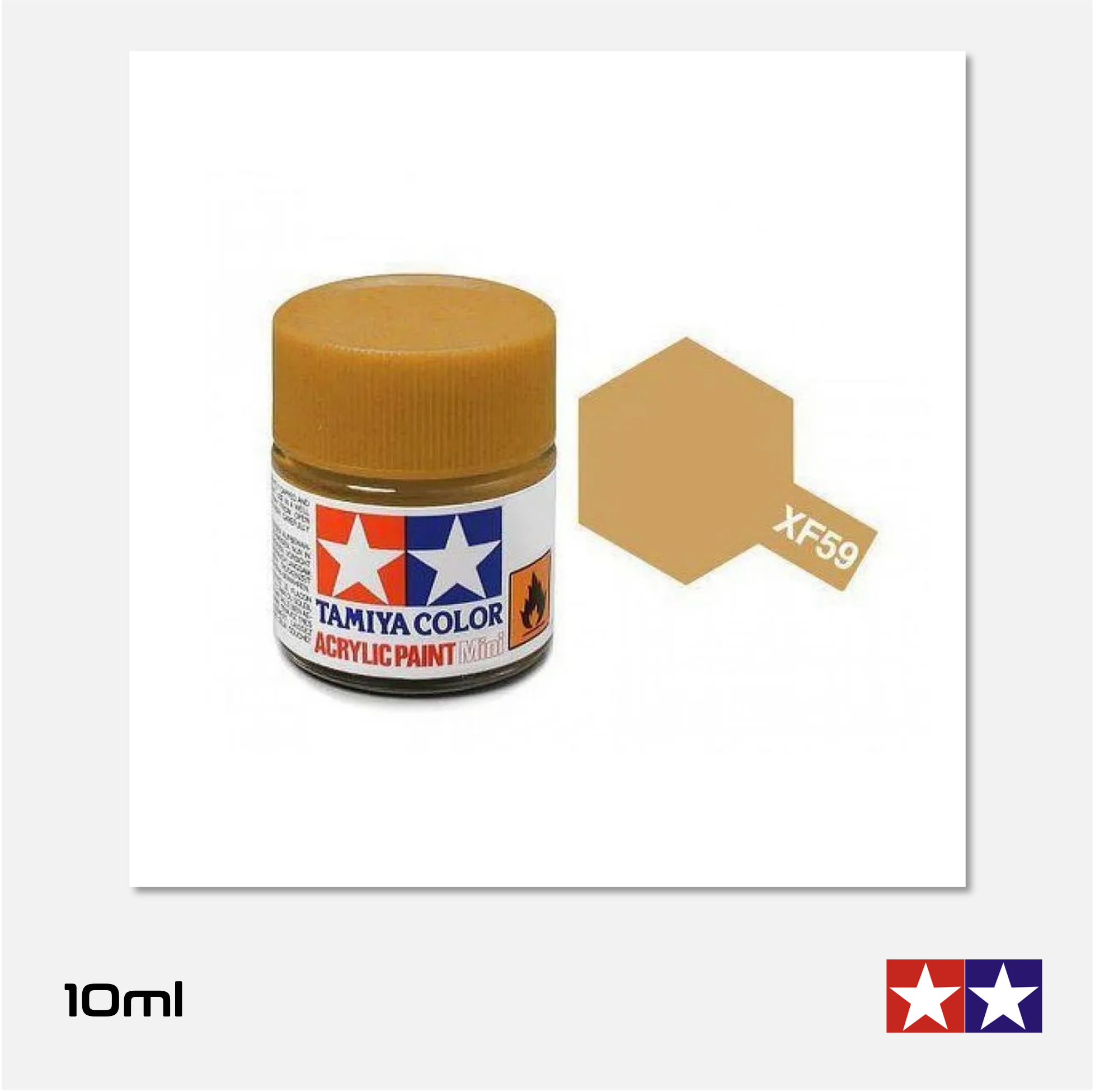 Tamiya Acrylics Mini - XF59 Flat Desert Yellow