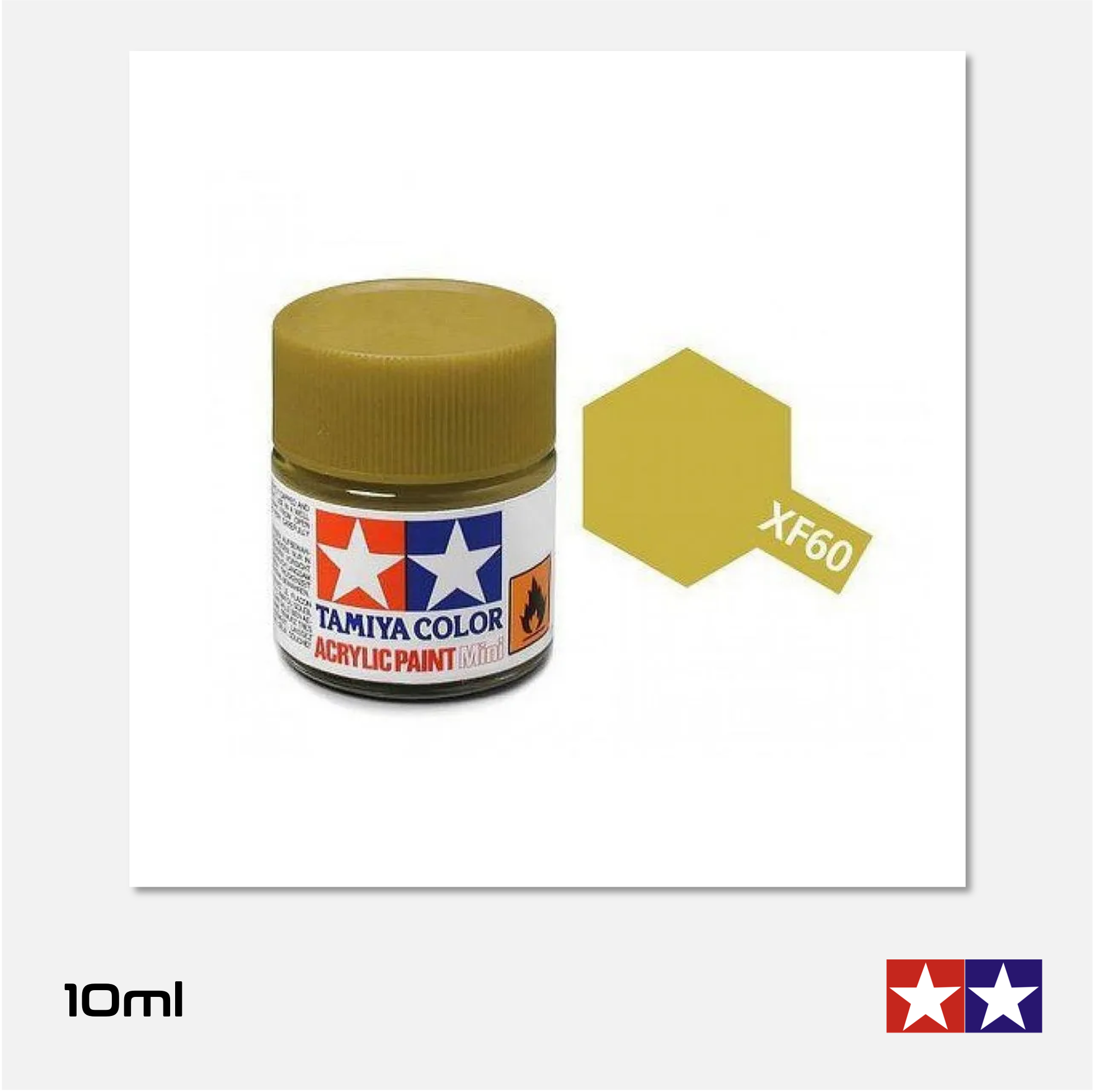 Tamiya Acrylics Mini - XF60 Flat Dark Yellow