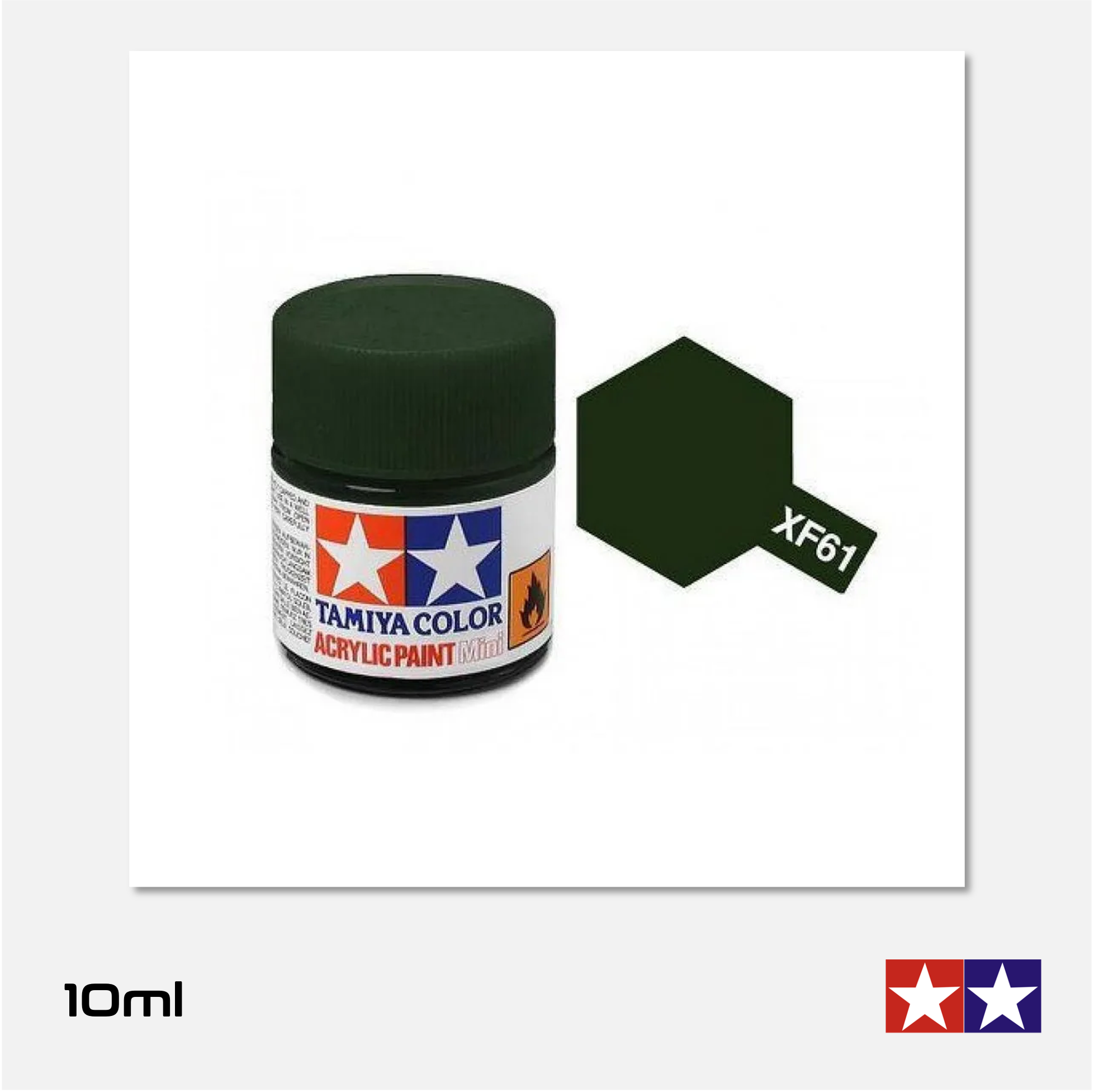 Tamiya Acrylics Mini - XF61 Flat Dark Green