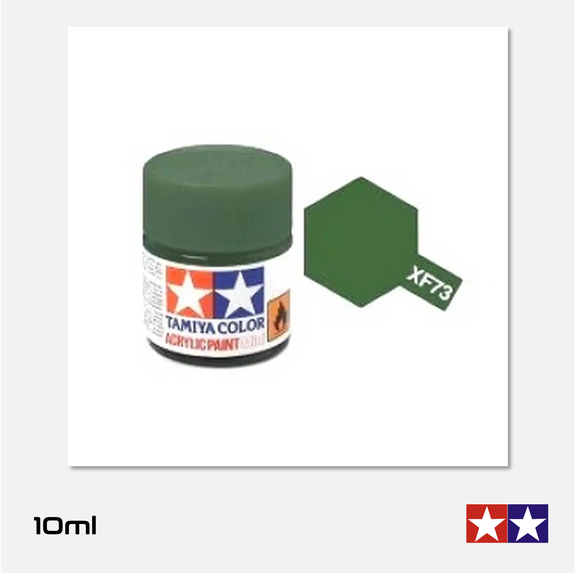 Tamiya - Acrylic Paint Mini - XF-73 Flat Dark Green JGDSF - 81773 - Gothaforce