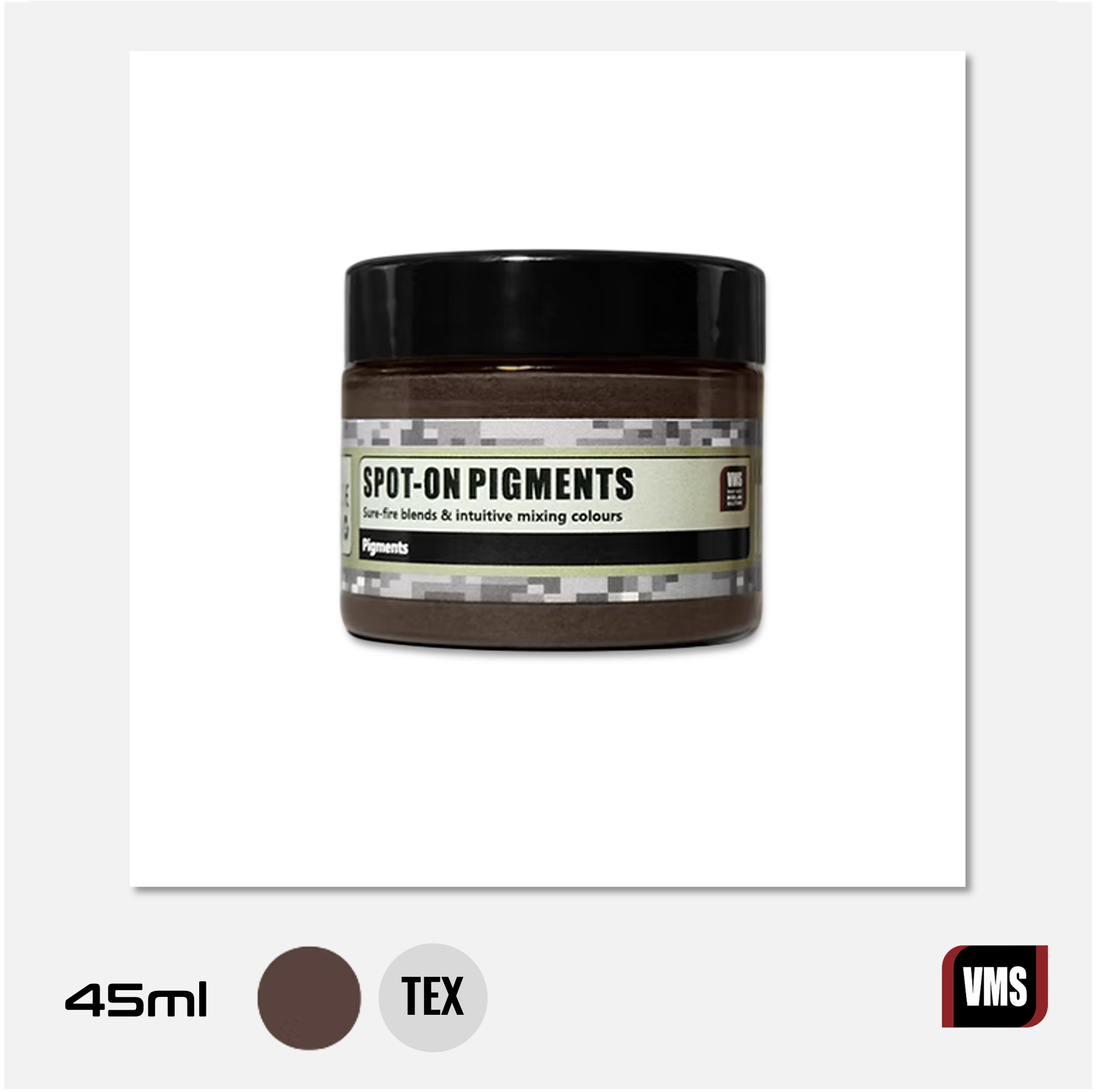 VMS - Spot-On Pigments N° 10 - Dark Brown Earth (textured) - VMS.P10 - Gothaforce