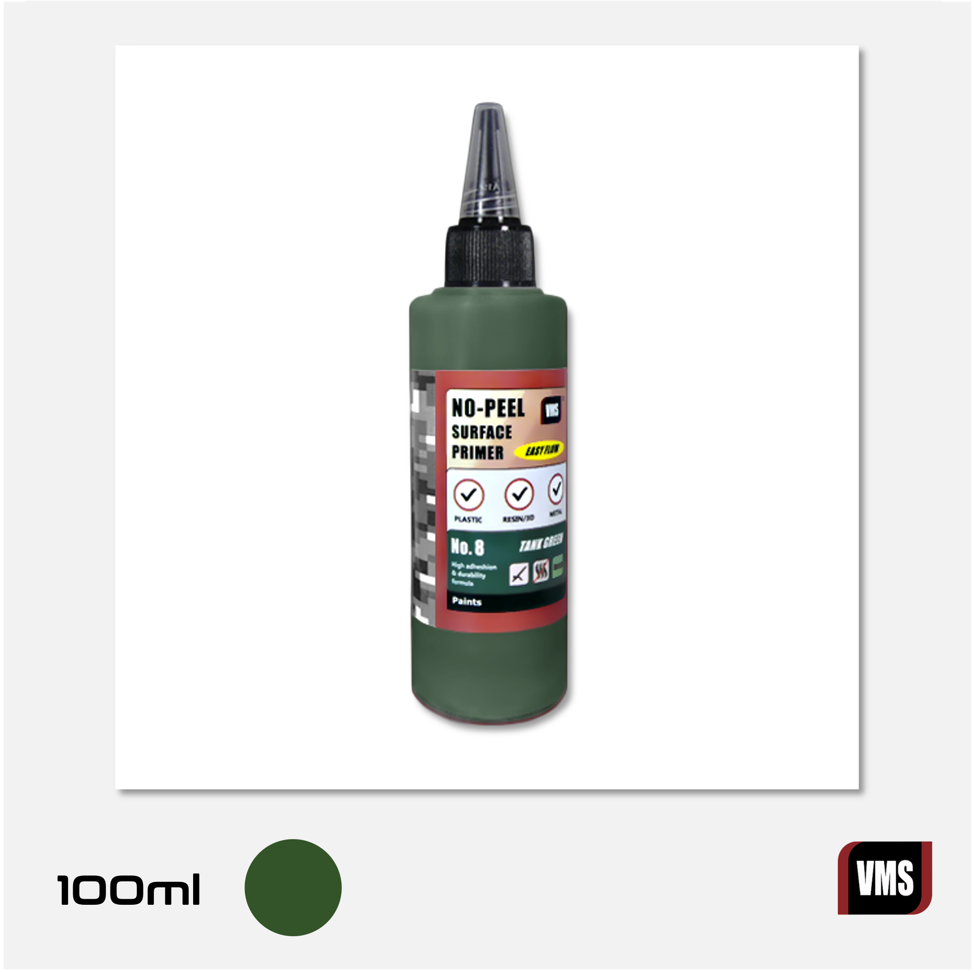 No-Peel Primer N°8 - Tank Green
