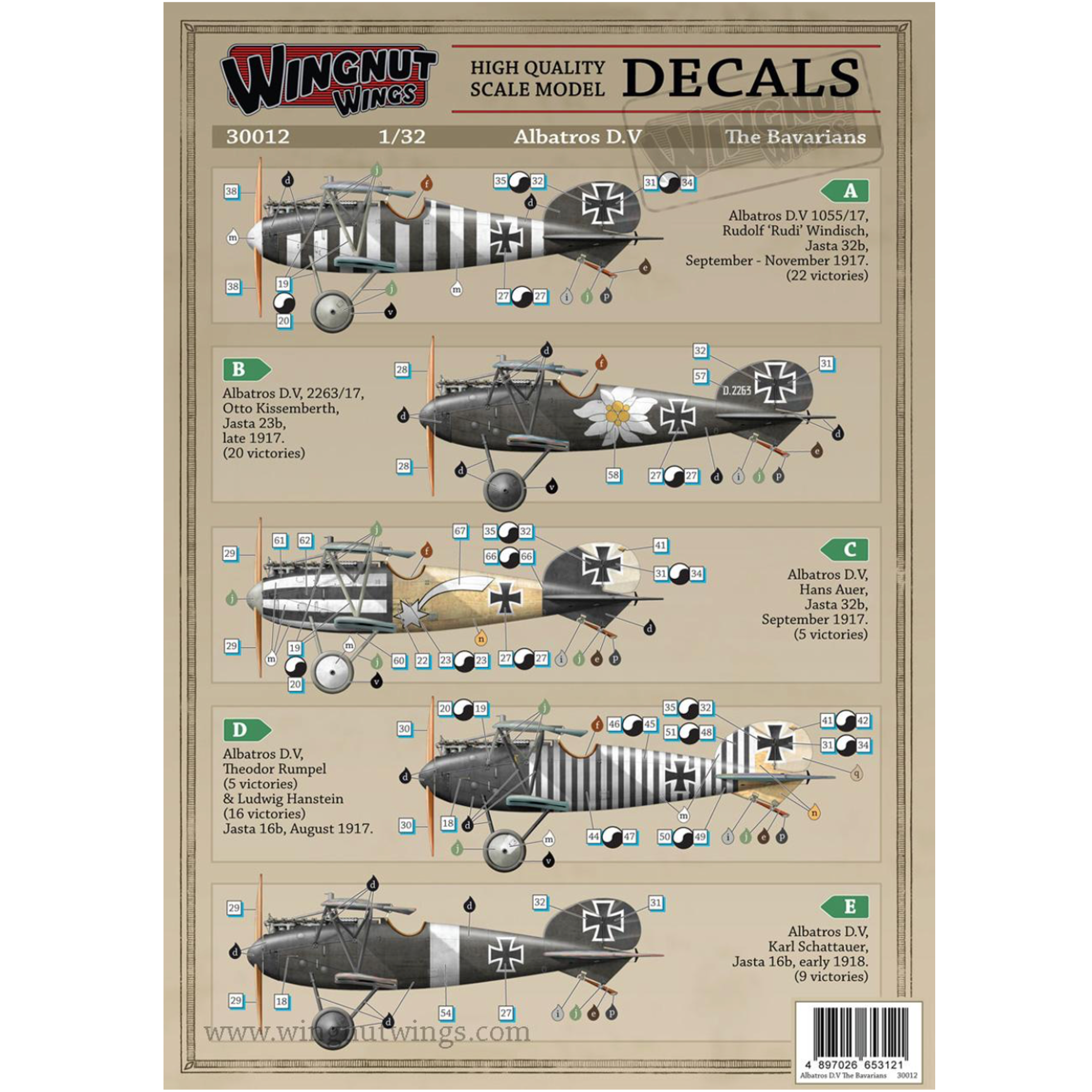 1/32 Albatros D.V The Bavarians