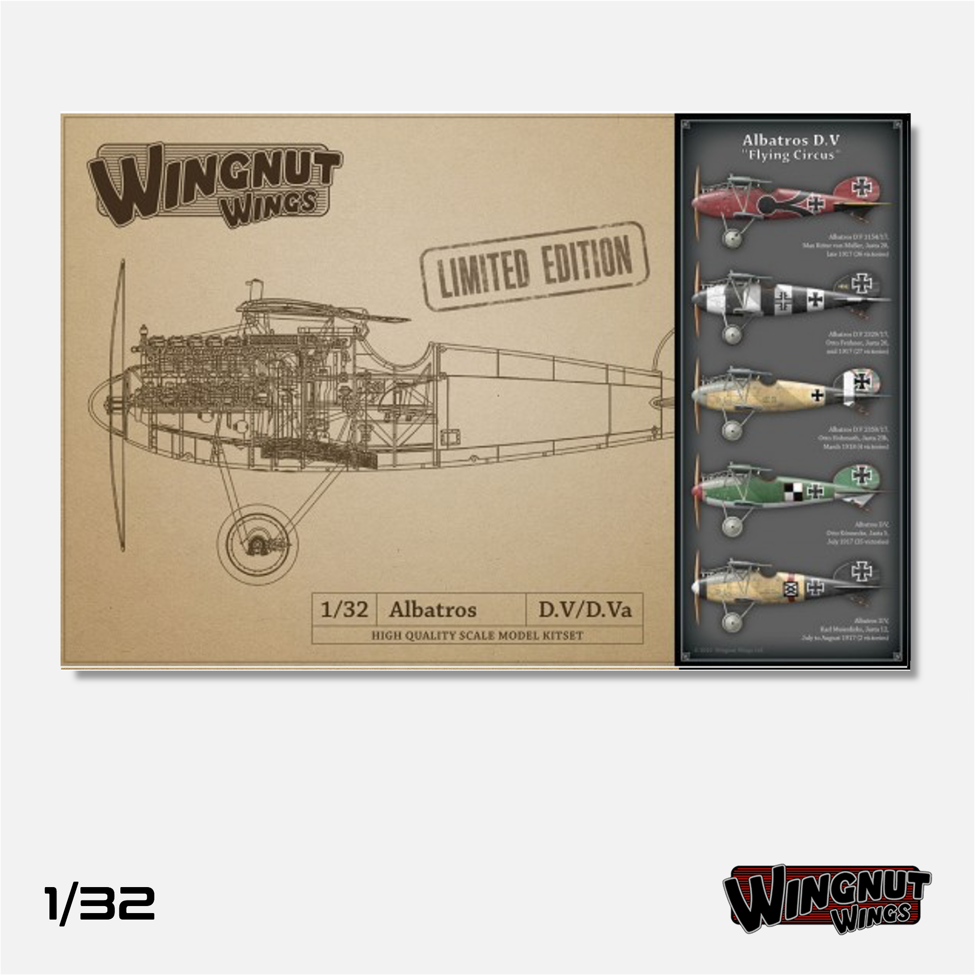 1/32 Wingnut Wings - Albatros D.V - Flying Circus