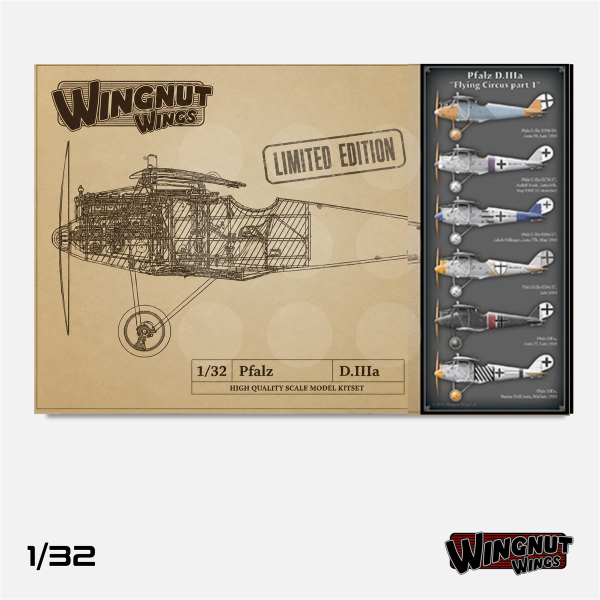 1/32 Wingnut Wings - Pfalz D.IIIa - Flying Circus Part 1