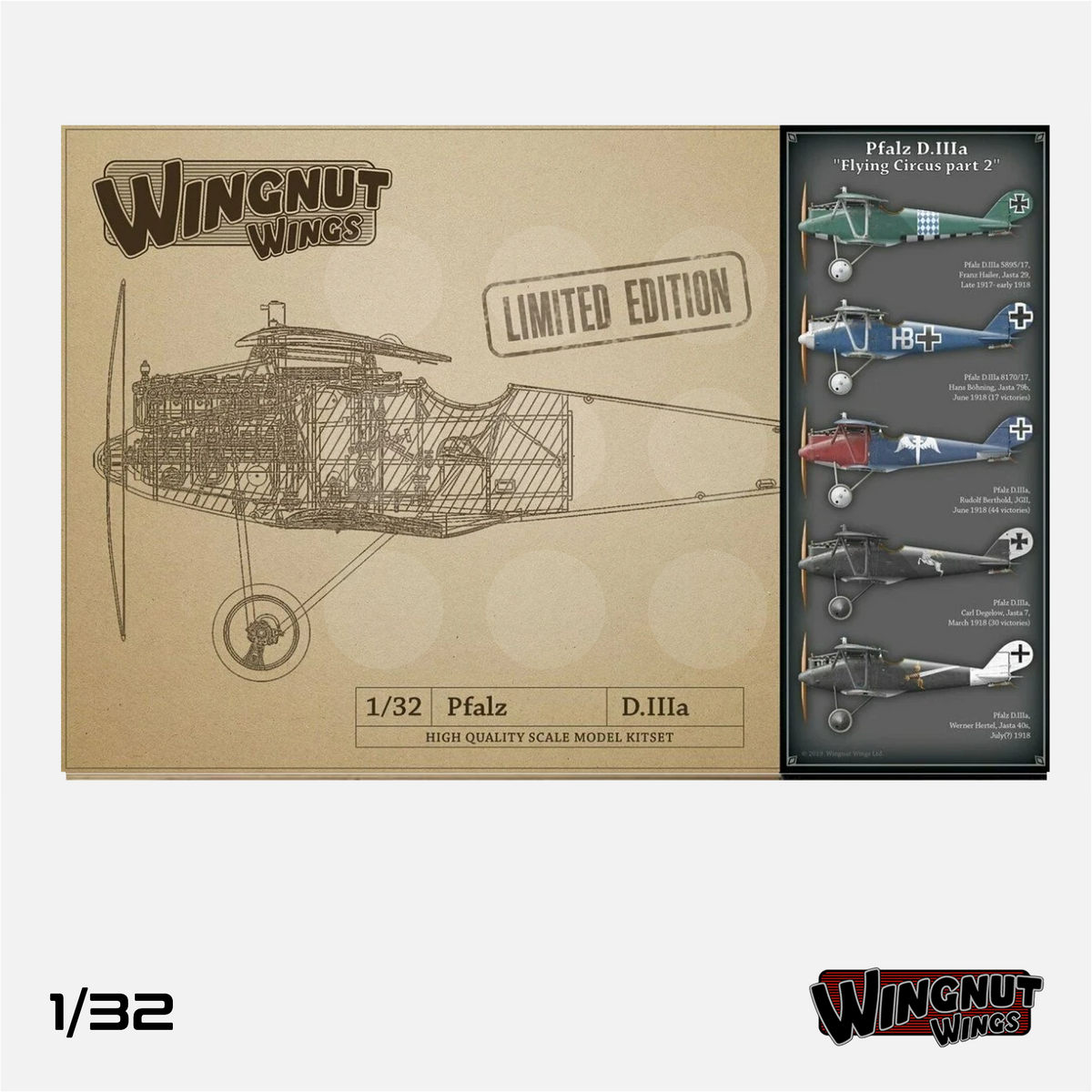 1/32 Wingnut Wings - Pfalz D.IIIa - Flying Circus Part 2
